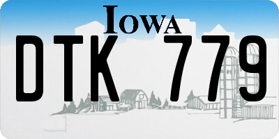 IA license plate DTK779