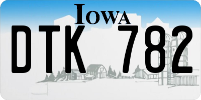 IA license plate DTK782