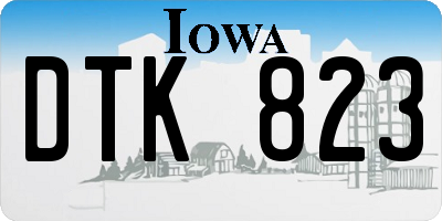 IA license plate DTK823