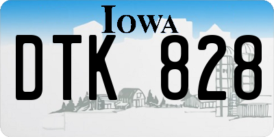 IA license plate DTK828
