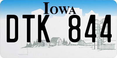 IA license plate DTK844