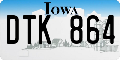 IA license plate DTK864