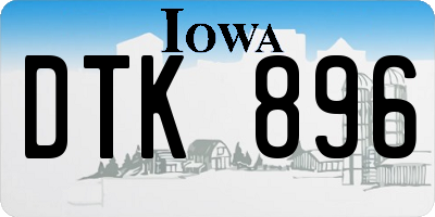IA license plate DTK896