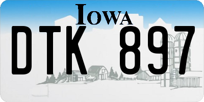 IA license plate DTK897