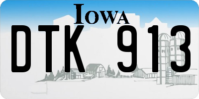 IA license plate DTK913