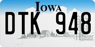 IA license plate DTK948