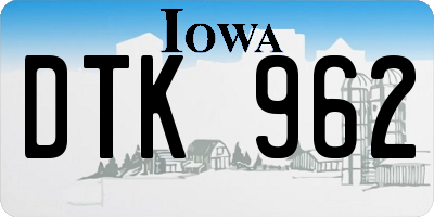 IA license plate DTK962