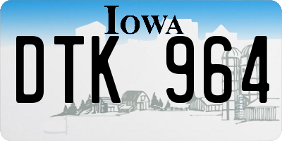 IA license plate DTK964