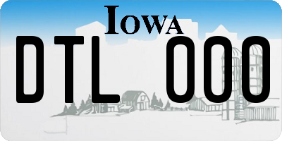 IA license plate DTL000