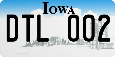 IA license plate DTL002