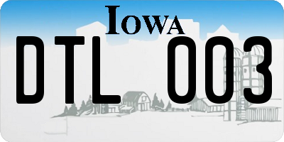 IA license plate DTL003