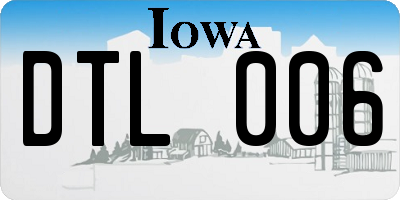 IA license plate DTL006