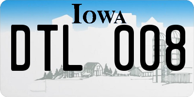 IA license plate DTL008