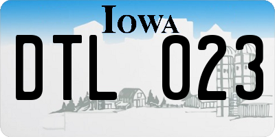 IA license plate DTL023