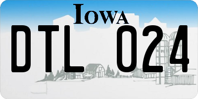 IA license plate DTL024