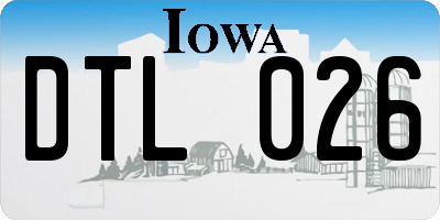 IA license plate DTL026