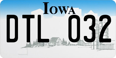 IA license plate DTL032
