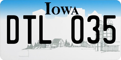 IA license plate DTL035