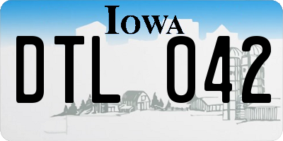 IA license plate DTL042