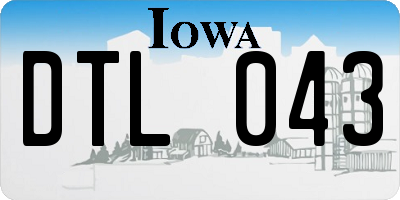 IA license plate DTL043