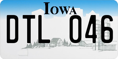 IA license plate DTL046