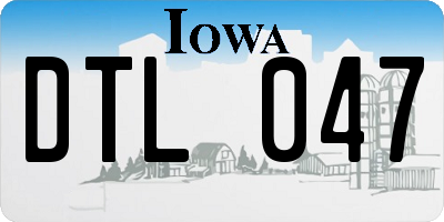 IA license plate DTL047
