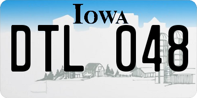 IA license plate DTL048