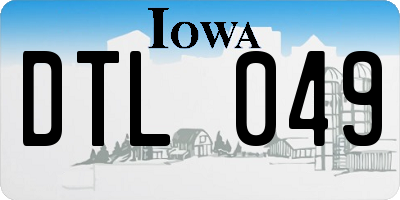 IA license plate DTL049