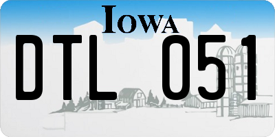 IA license plate DTL051