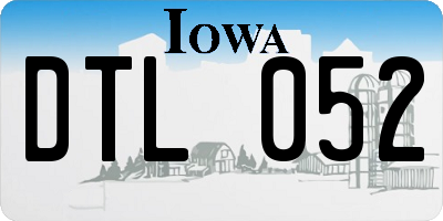 IA license plate DTL052