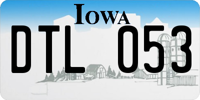 IA license plate DTL053