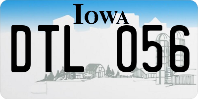 IA license plate DTL056