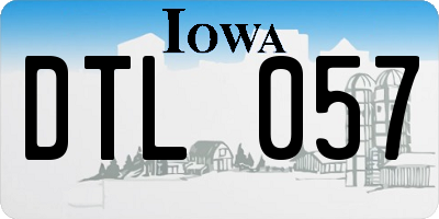 IA license plate DTL057