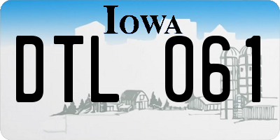 IA license plate DTL061