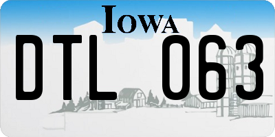 IA license plate DTL063