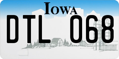 IA license plate DTL068