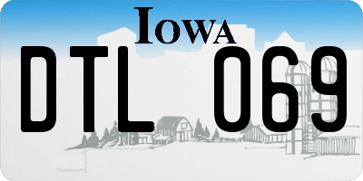 IA license plate DTL069