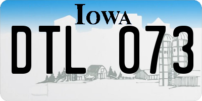 IA license plate DTL073