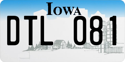 IA license plate DTL081