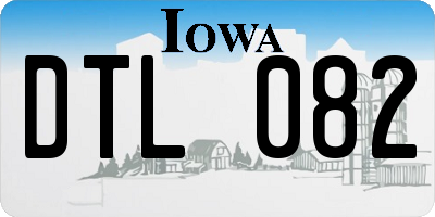 IA license plate DTL082