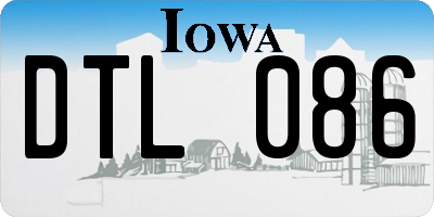 IA license plate DTL086