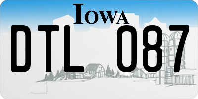 IA license plate DTL087