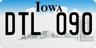 IA license plate DTL090