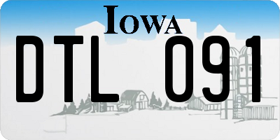 IA license plate DTL091