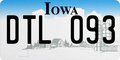 IA license plate DTL093