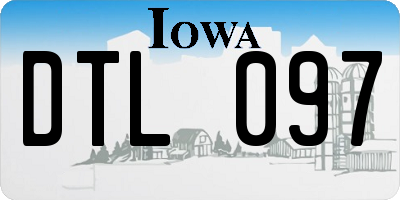 IA license plate DTL097
