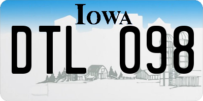 IA license plate DTL098