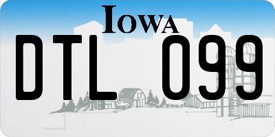 IA license plate DTL099