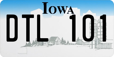 IA license plate DTL101