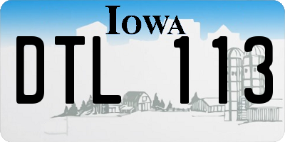 IA license plate DTL113